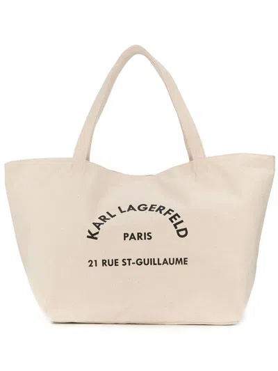 Karl Lagerfeld Logo-print Tote Bag In 106