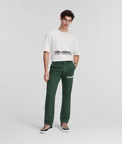 Karl Lagerfeld Rue St-guillaume Chino Trousers In Green