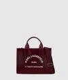 Karl Lagerfeld Rue St-guillaume Coated Tote Bag In Red