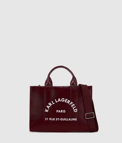 Karl Lagerfeld Rue St-guillaume Coated Tote Bag In Red