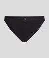 Karl Lagerfeld Rue St-guillaume High-leg Bikini Bottoms In Black