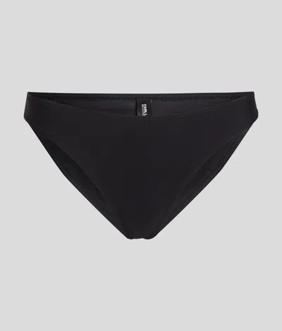Karl Lagerfeld Rue St-guillaume High-leg Bikini Bottoms In Black