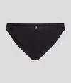 Karl Lagerfeld Rue St-guillaume High-leg Bikini Bottoms In Black
