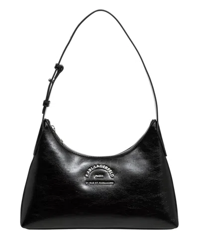 Karl Lagerfeld Rue St-guillaume Shoulder Bag In Black