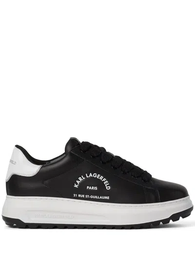 Karl Lagerfeld Rue St-guillaume Kapri Lug Sneakers In Schwarz
