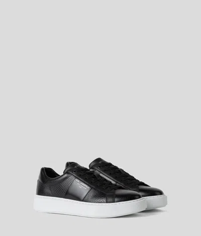 Karl Lagerfeld Rue St-guillaume Maxi Kup Python Sneakers In Black