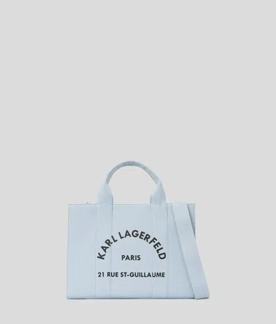 Karl Lagerfeld Rue St-guillaume Medium Square Tote Bag In Blue