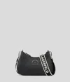Karl Lagerfeld Rue St-guillaume Metall-schultertasche In Black