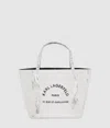 Karl Lagerfeld Rue St-guillaume Metallic Shopper In White