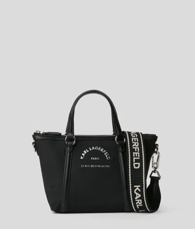Karl Lagerfeld Rue St-guillaume Mini Tote Bag In Black