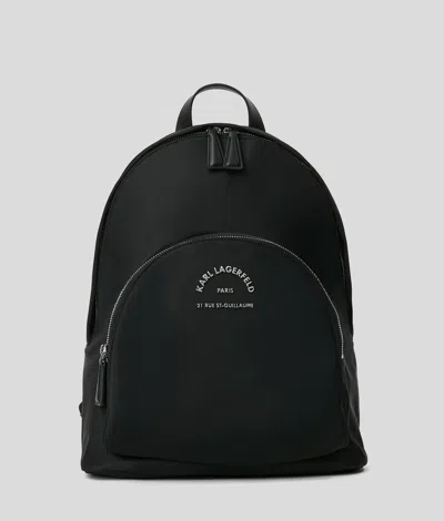 Karl Lagerfeld Rue St-guillaume Mittelgrosser Rucksack In Black