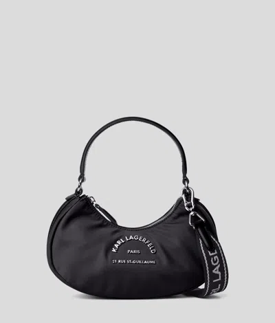 Karl Lagerfeld Rue St-guillaume Moon Crossbody Bag In Black