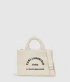 Karl Lagerfeld Rue St-guillaume Shearling Tote Bag In White