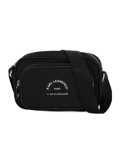 Karl Lagerfeld Rue St-guillaume Shoulder Bag In Black