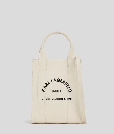 Karl Lagerfeld Rue St-guillaume Square Small Tote Bag In Brown