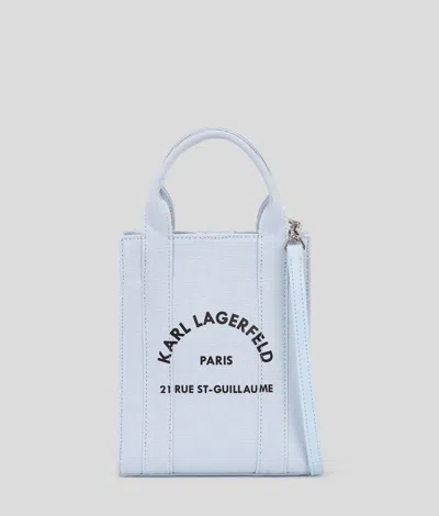 Karl Lagerfeld Rue St-guillaume Square Small Tote Bag In Blue