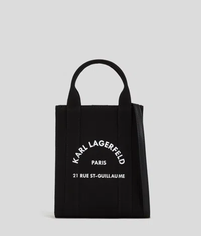 Karl Lagerfeld Rue St-guillaume Square Small Tote Bag In Black