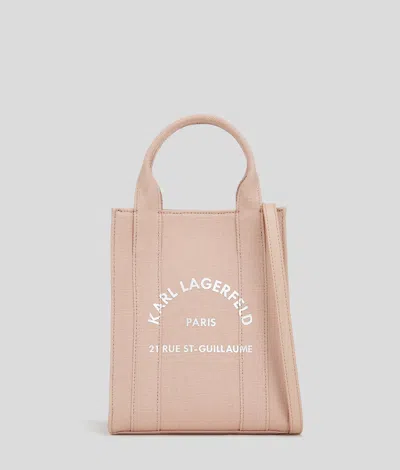 Karl Lagerfeld Rue St-guillaume Square Small Tote Bag In Pink
