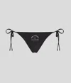 Karl Lagerfeld Rue St-guillaume String Bikini Bottoms In Black