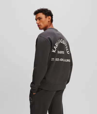 Karl Lagerfeld Rue St-guillaume Sweatshirt In Gray