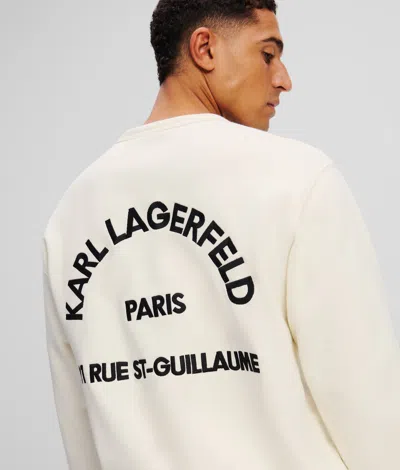 Karl Lagerfeld Rue St-guillaume Sweatshirt In White