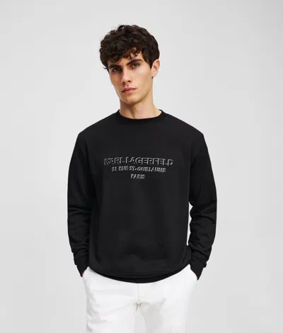 Karl Lagerfeld Rue St-guillaume Sweatshirt In Black