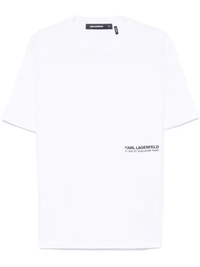 Karl Lagerfeld Rue St-guillaume T-shirt In 白色