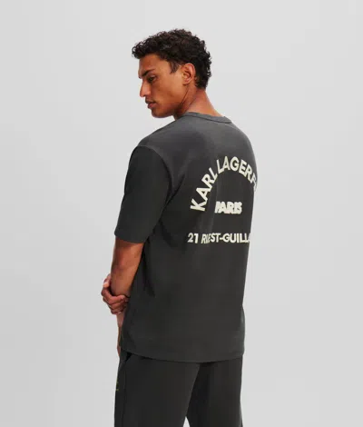 Karl Lagerfeld Rue St-guillaume T-shirt In Gray