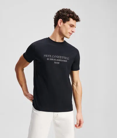 Karl Lagerfeld Rue St-guillaume T-shirt In Black