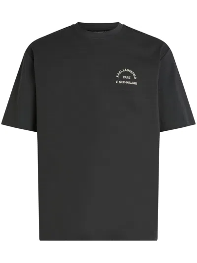 Karl Lagerfeld Rue St-guillaume T-shirt In Grey