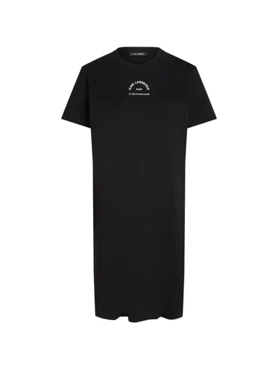 Karl Lagerfeld Rue St. Guillaume T-shirt Mini Dress In Black