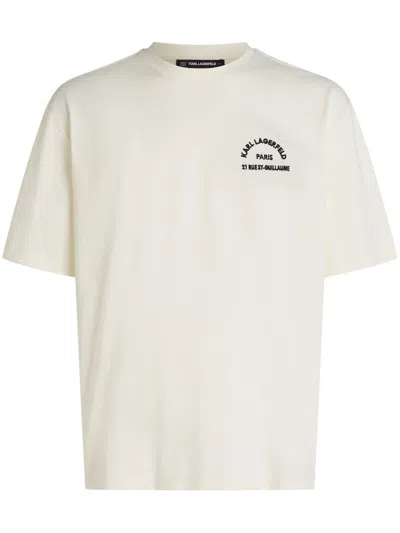 Karl Lagerfeld Rue St-guillaume T-shirt In Neutrals
