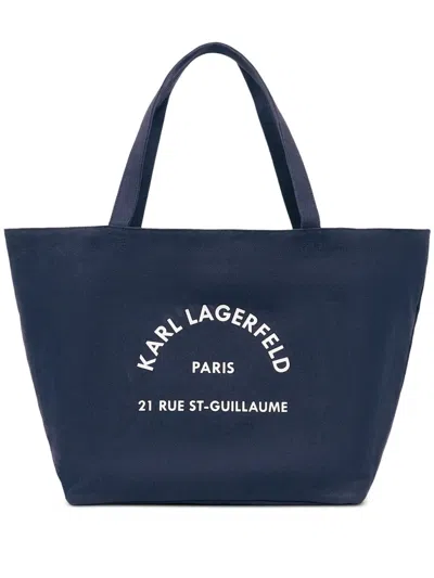 Karl Lagerfeld Rue St-guillaume Tote Bag In Blue