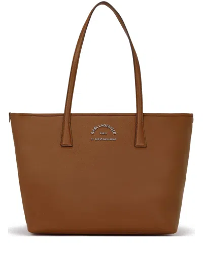 Karl Lagerfeld Rue St-guillaume Tote Bag In Brown