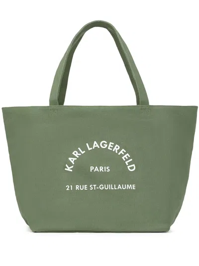 Karl Lagerfeld Rue St-guillaume Tote Bag In Green