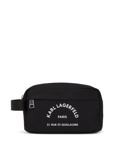 Karl Lagerfeld Rue St. Guillaume Wash Bag In Black
