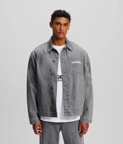 Karl Lagerfeld Rue St-guillaume Washed Denim Jacket