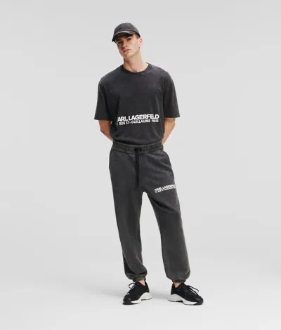 Karl Lagerfeld Rue St-guillaume Washed Sweatpants In Black