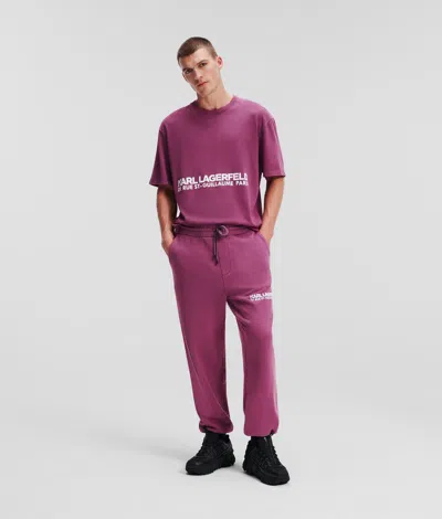 Karl Lagerfeld Rue St-guillaume Washed Sweatpants In Purple