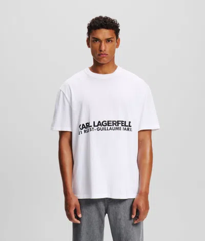 Karl Lagerfeld Rue St-guillaume Washed T-shirt In White