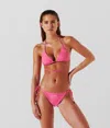 Karl Lagerfeld Rue St-guillaume Wrap-around Triangle Bikini Top In Pink