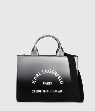 Karl Lagerfeld Rue St-guillaume Degrade Medium Tote Bag In Black