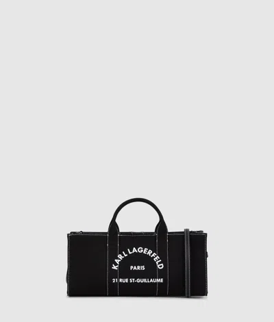 Karl Lagerfeld Rue St-guillaume Elongated Tote Bag In Black