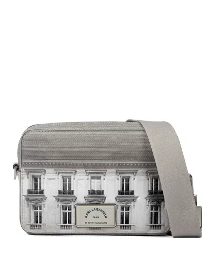 Karl Lagerfeld Rue St-guillaume Maison Messenger Bag In Gray
