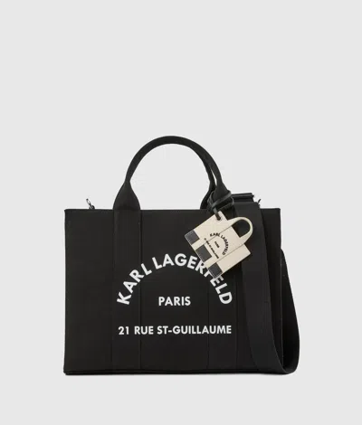 Karl Lagerfeld Rue St-guillaume Medium Square Tote Bag With Charm