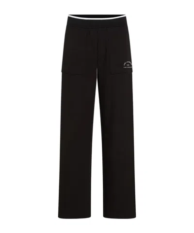 Karl Lagerfeld Rue St-guillaume Patch Pocket Sweatpants In Black