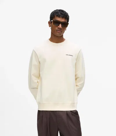 Karl Lagerfeld Rue St-guillaume Regular Fit Sweatshirt In White