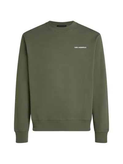 Karl Lagerfeld Rue St-guillaume Regular‑fit Sweatshirt In Green