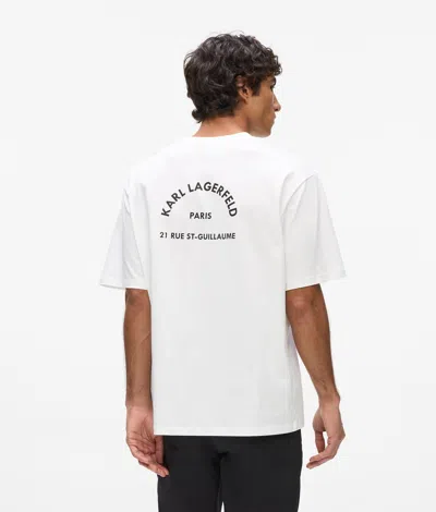 Karl Lagerfeld Rue St-guillaume Relaxed T-shirt In White