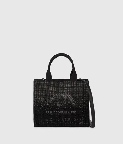 Karl Lagerfeld Rue St-guillaume Rhinestone Mini Square Tote Bag